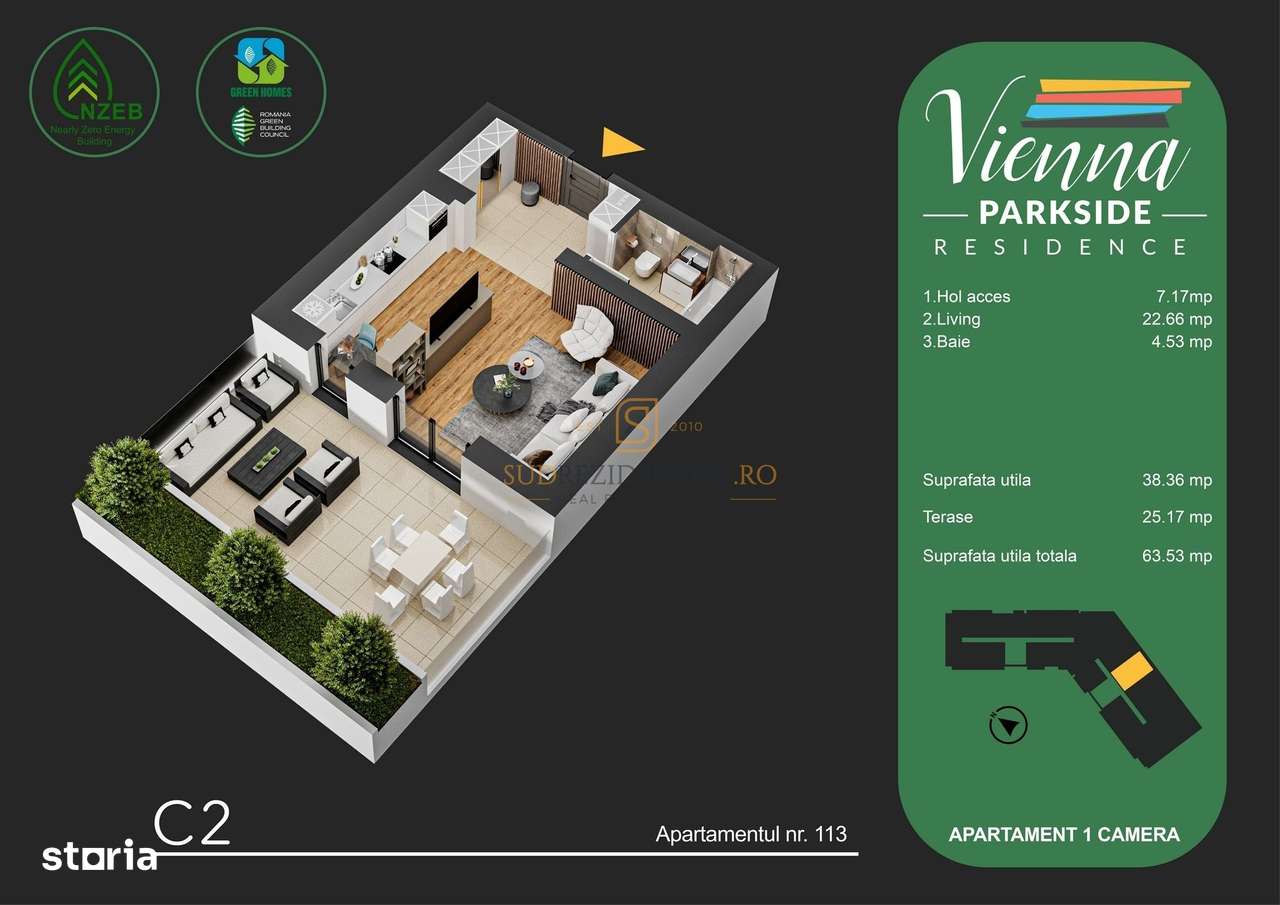 Apartament deosebit cu terasa generoasa, zona Metalurgiei, Comision 0% - Imagine principală: 3/20