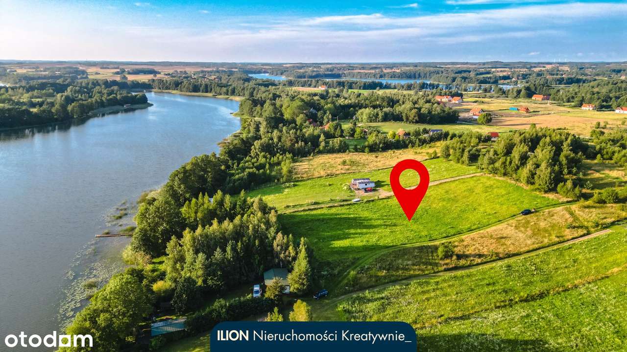 Działka budowlana z linią brzegową j. Buwełno o długości 60 m | MPZP-5