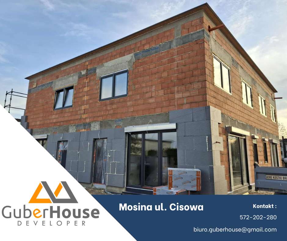 domy na sprzedaż 86 m² z ogródkiem • centrum Mosiny • wysoki standard-0