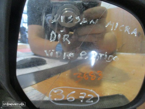 Espelho Esp3672 NISSAN MICRA 2015 1.2I 80CV 5P CINZA DRT ELETRICO 3 PINOS / VIDRO PARTIDO - 2
