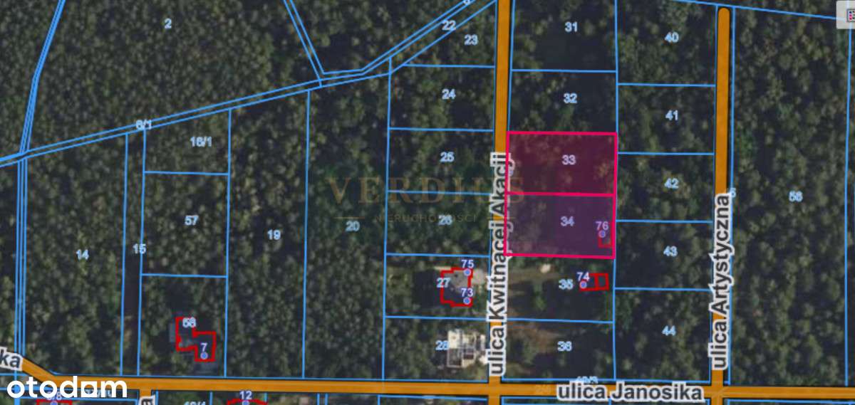 Budowlana 3364m2, 61x54m,cisza, las-0