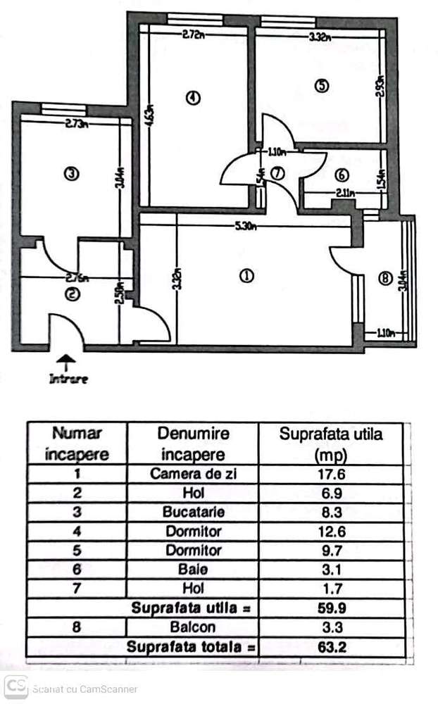 Apartament 3 camere de vanzare , Pitesti-6