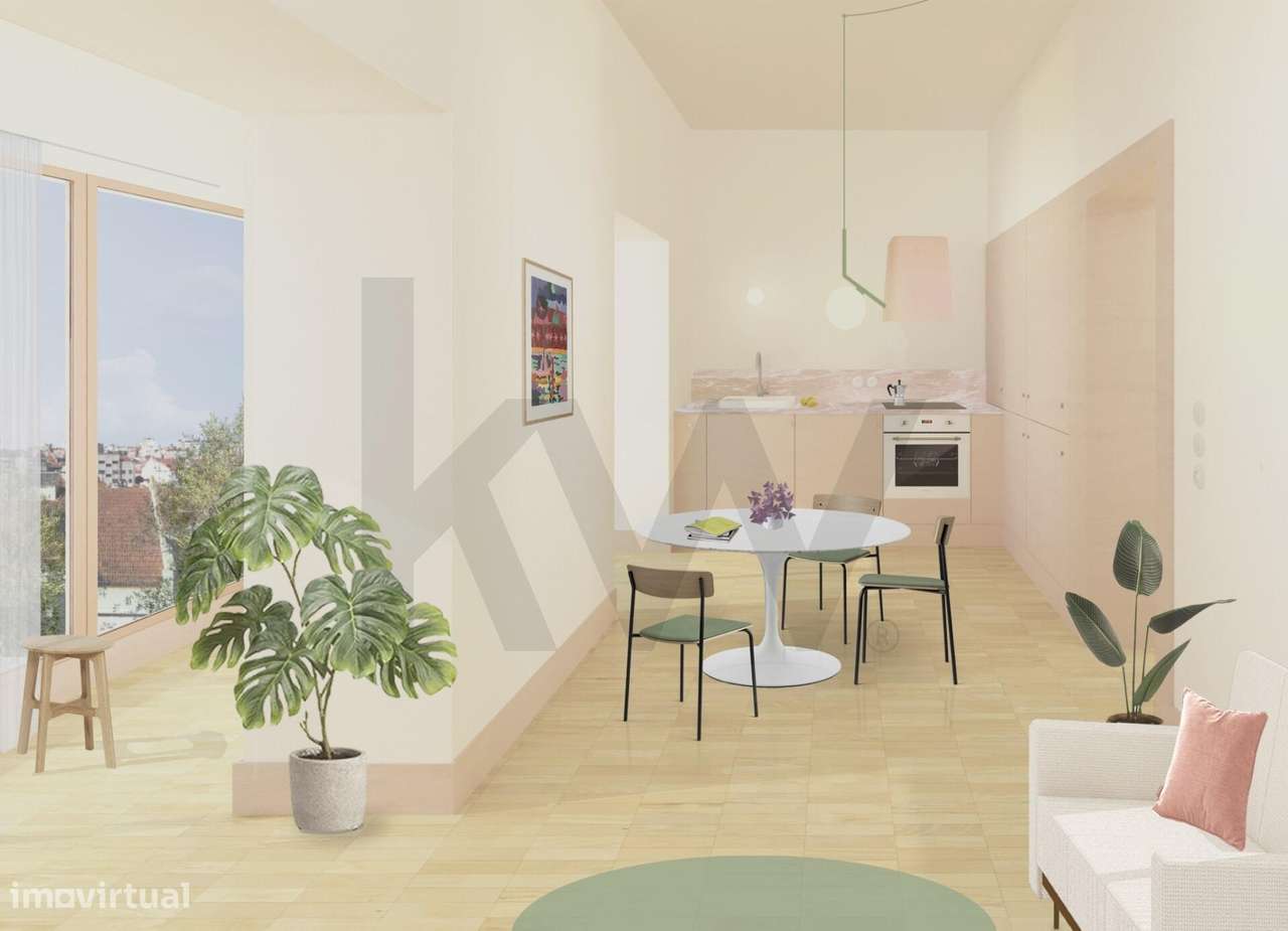 T2 Duplex com Jardim e Piscina – em Arroios. - Grande imagem: 5/7