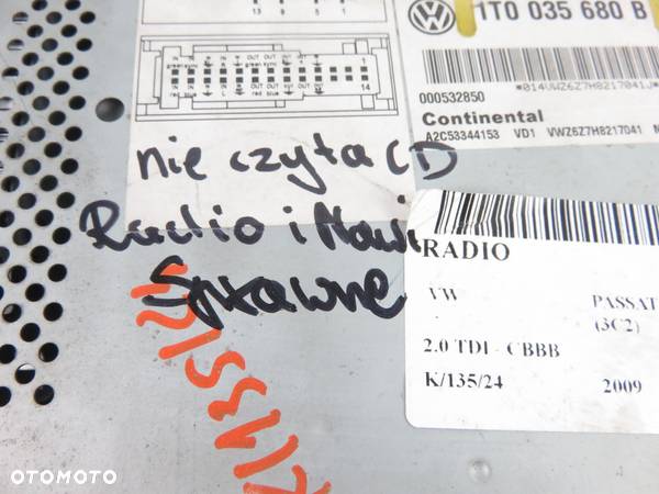 RADIO VW PASSAT B6 1T0035680B + KOD - 2