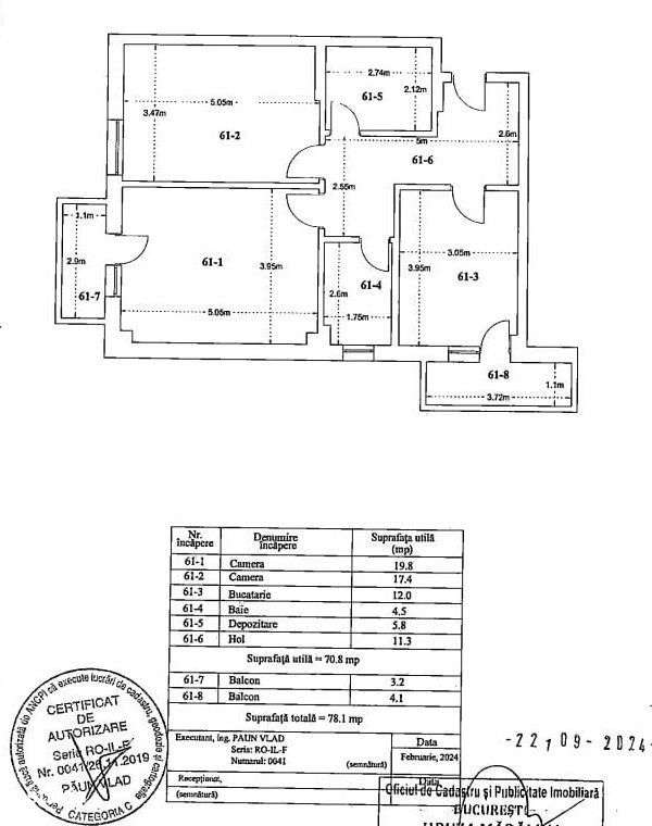 Pallady stradal 2 camere 77 mp + loc parcare  ACTE GATA - Imagine principală: 1/15