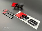 Set embleme Premium Audi S8 Negru / Roșu - 3