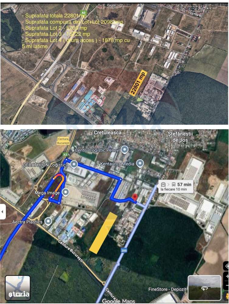 Vânzare Teren Industrial – Ștefăneștii de Jos (22.800 mp) - Imagine principală: 5/6