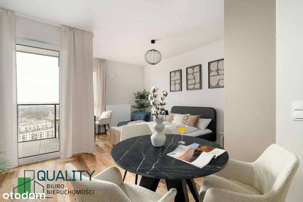 Kawalerka na 17 piętrze z panoramą miasta Poznań