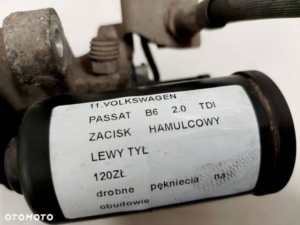 VOLKSWAGEN PASSAT B6 2.0 TDI ZACISK HAMULCOWY LEWY TYŁ TYLNY ELEKTRYCZNY - 10