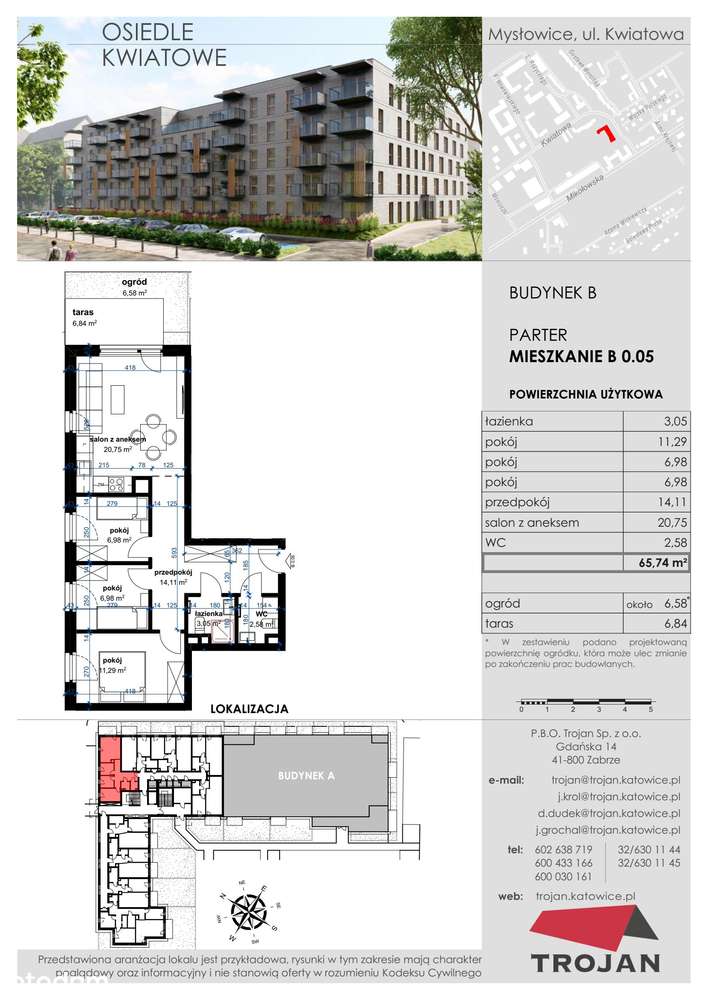 Mysłowice, Kwiatowa  | mieszkanie 4-pok. | B 0.05 - Pełny obrazek: 2/9