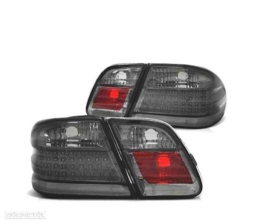 FAROLINS TRASEIROS LED PARA MERCEDES W210 95-02 SMOKED FUMADO ESCURECIDO - 2