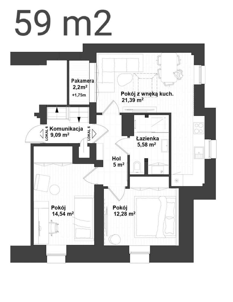 NOWE Mieszkanie - NISKIE koszty - 59m2 i 77m2 - Pełny obrazek: 2/20