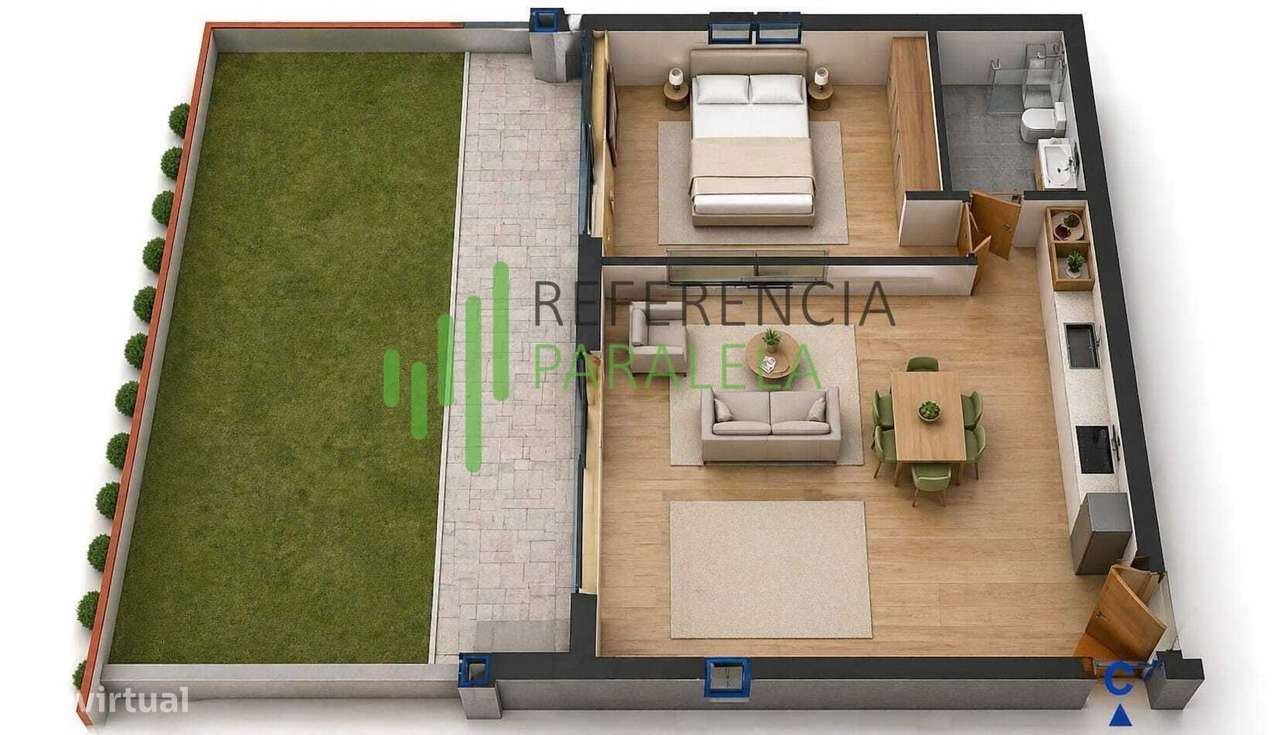 APARTAMENTO T1 COM JARDIM PRIVADO E GARAGEM-6