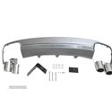 KIT DIFUSOR PARACHOQUES TRASEIRO PARA AUDI A4 B8 11-15 LOOK S4 + 2 PONTEIRAS - 2