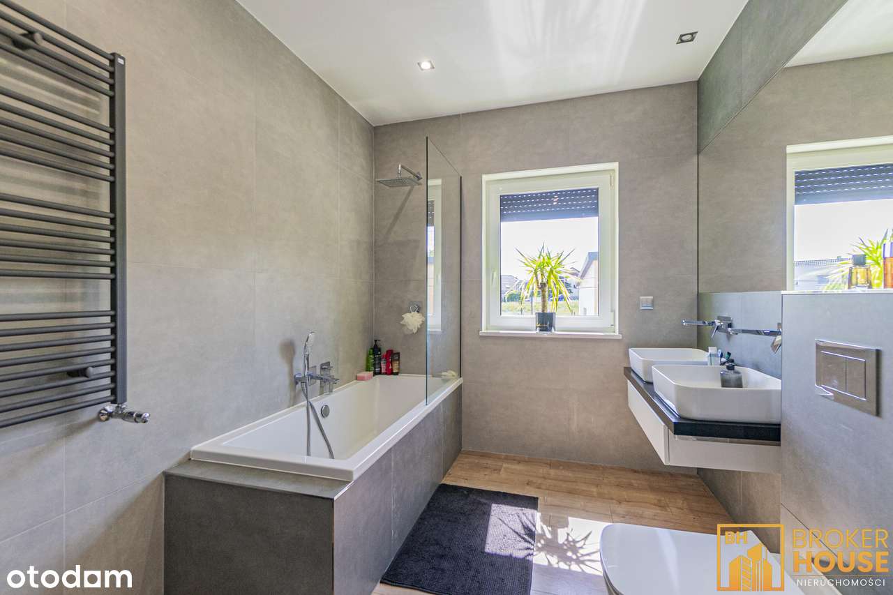 Nowoczesny dom w zabudowie bliźniaczej z ogrodem-13