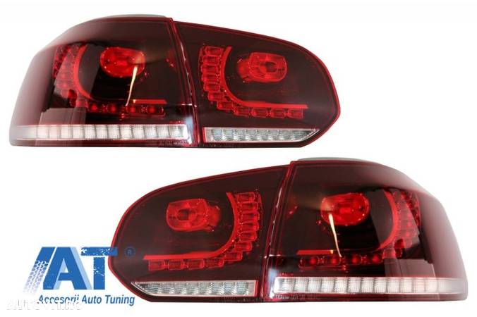 Stopuri LED compatibile cu VW Golf 6 VI (2008-2013) R20 Design Semnal Secvential Dinamic - 3