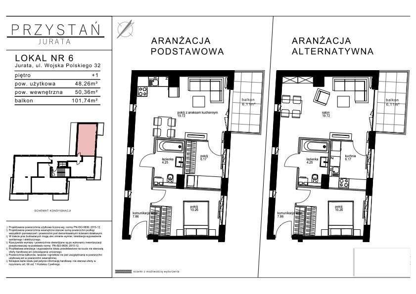 3 pokojowy apartament inwestycyjny w sercu Juraty-12