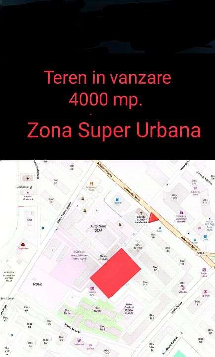 Vanzare Teren unic constructii 4000 mp. Tomis Nord - Imagine principală: 2/3