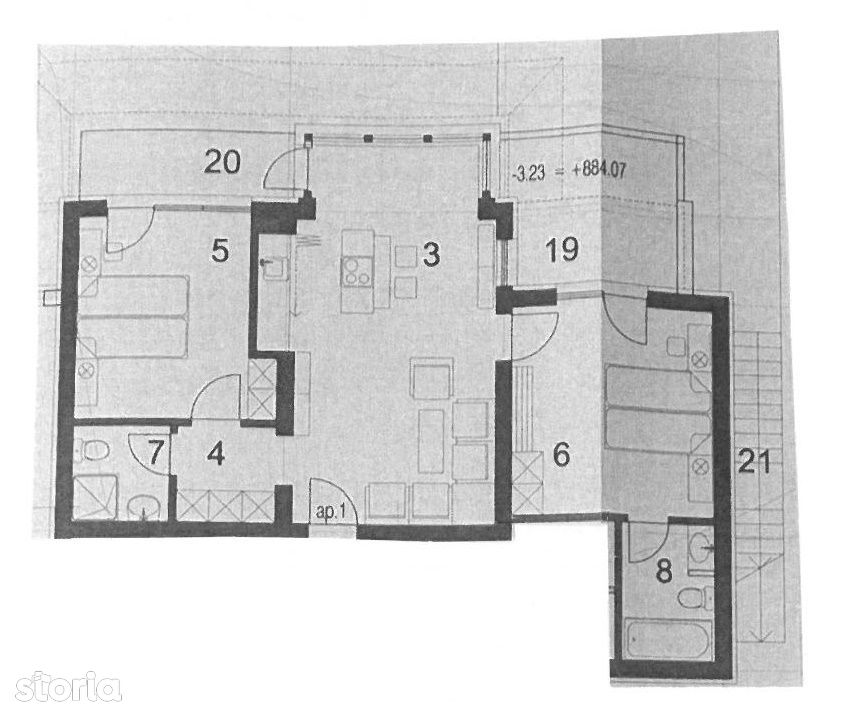 Apartament 3 camere si curte - Ansamblu NOU de locuinte