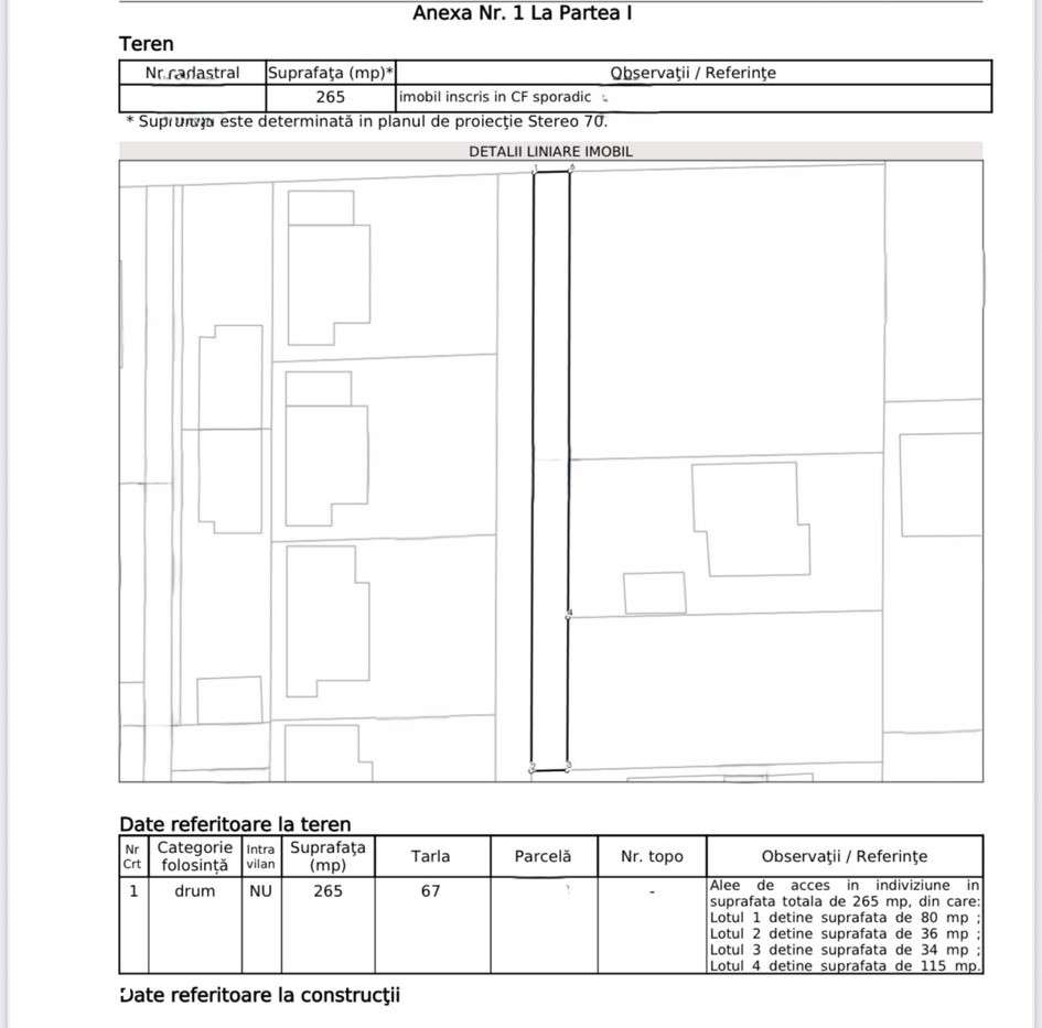 Teren Sat Costi, zona Floricultura, 624mp(590curte+34 alee), 32500Euro - Imagine principală: 5/5