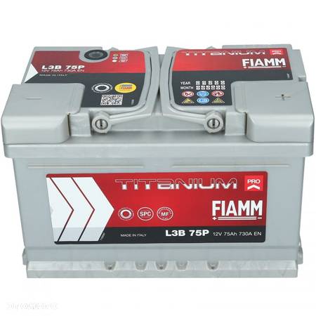 Akumulator FIAMM Titanium PRO L3B 75P 75Ah 730A - 2