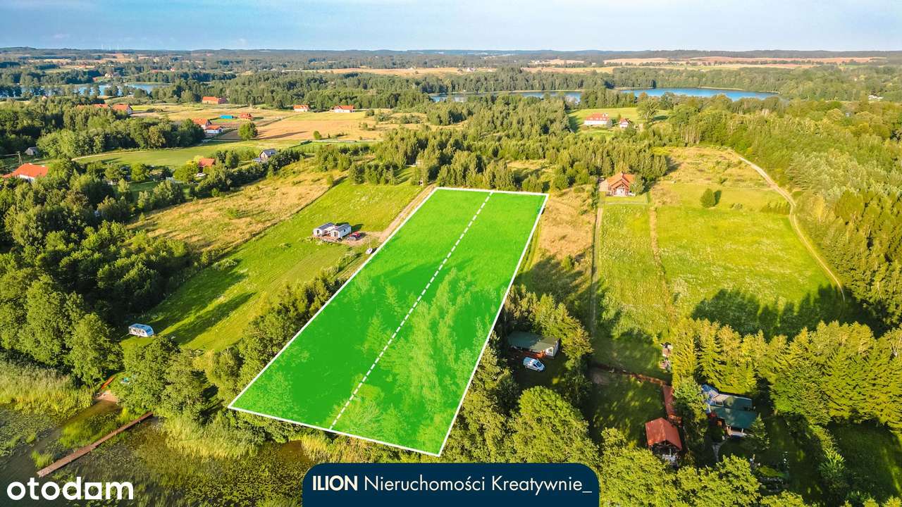 Działka budowlana z linią brzegową j. Buwełno o długości 60 m | MPZP - Pełny obrazek: 4/7