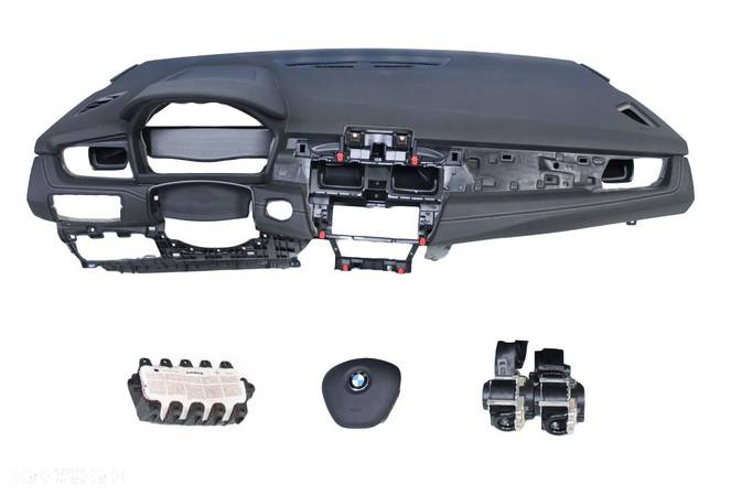 BMW 2 F45 F46 AIR BAG AIRBAG komplet DESKA ROZDIELCZA KONSOLA PASY - 1