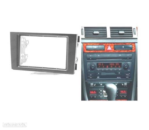 MOLDURA ADAPTADOR PRETO PARA RADIO 2-DIN PARA AUDI A6 ALLROAD - 1