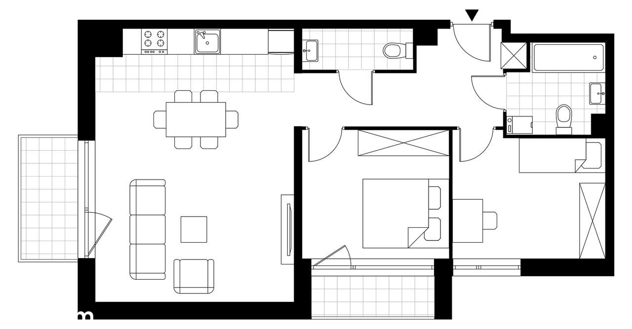 3-pokojowe mieszkanie 62m2 + balkon - Pełny obrazek: 3/8