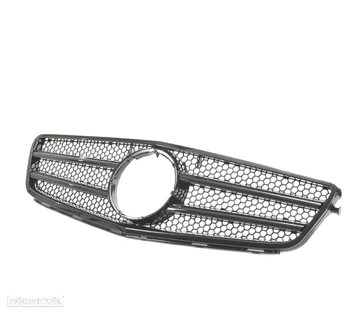 GRELHA FRONTAL LOOK AMG PARA MERCEDES C W204 07-11 PRETO BRILHANTE - 2