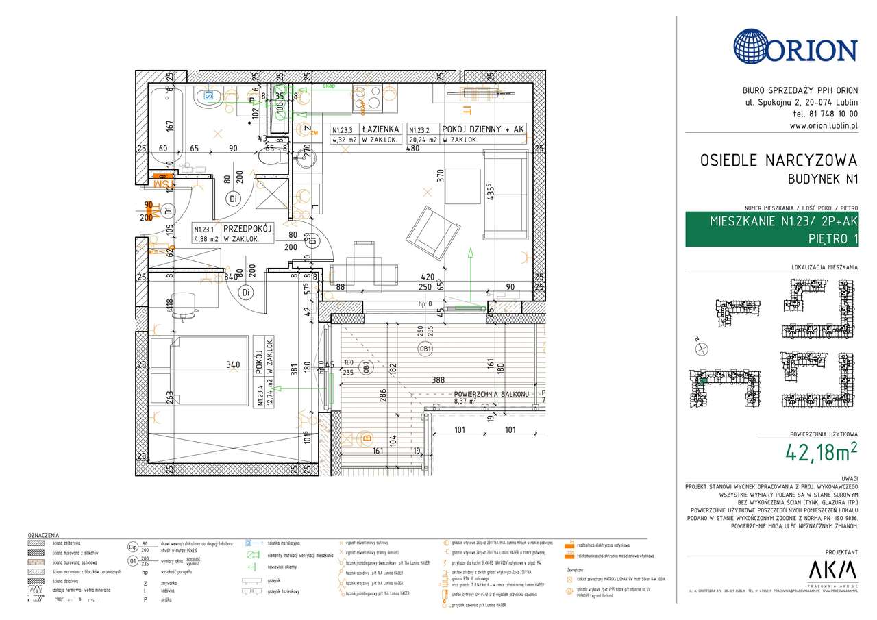 2-pokojowe mieszkanie 42m2 + balkon Bezpośrednio - Pełny obrazek: 2/7