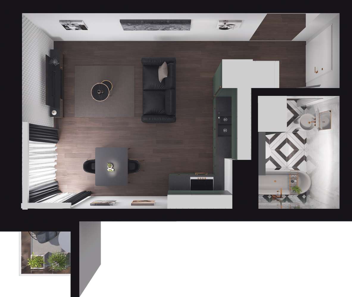 Zagajnikowa | nowe gotowe mieszkania przy parku | kawalerka | - Pełny obrazek: 3/9