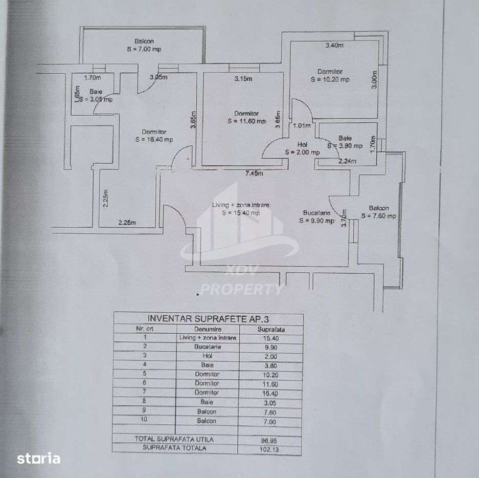 Apartament 4 camere decomandate , 2 bai, 2 balcoane,  90mpu, Sibiu-6