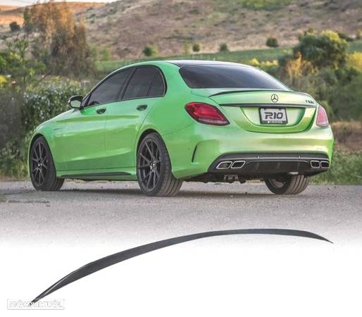 AILERON SPOILER TRASEIRO PARA MERCEDES CLASE C W205 14-21 SEDÁN LOOK AMG PRETO BRILHANTE - 1