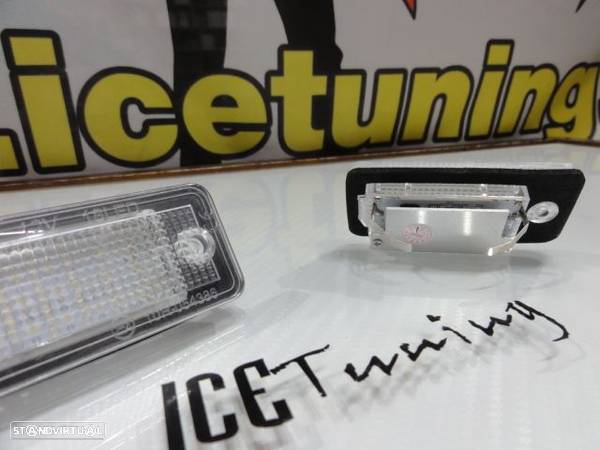 Suporte De Lampada De Matricula Com Led Branco Para Audi A3 8P, A4 B6, B7, A6 4F, A8, Q7, A5 - 11