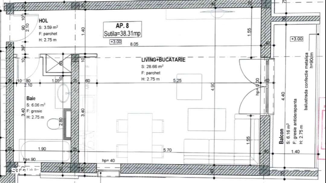 Apartament cu 1 camera, 38 mp, zona Braytim - Imagine principală: 1/1