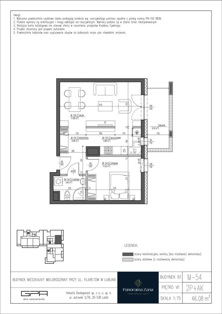Panorama Zana  | mieszkanie 2-pok. | M54 - Pełny obrazek: 3/8