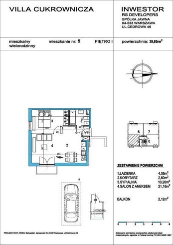 ul. Cukrownicza | 40 m2 | oddanie IV kw 2026 r