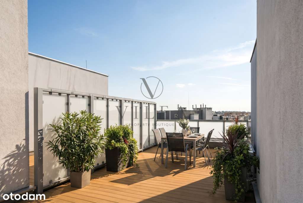 Dwupoziomowe mieszkanie, taras 34 m2, balkon 8 m2