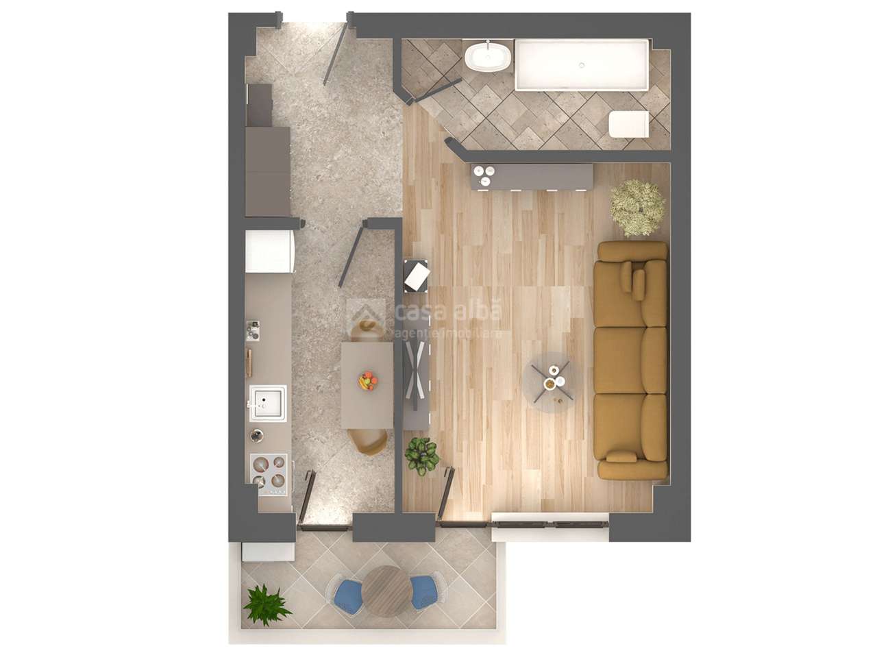 Apartament 1 camera, bloc nou, Podu Ros, intabulat! - Imagine principală: 3/10