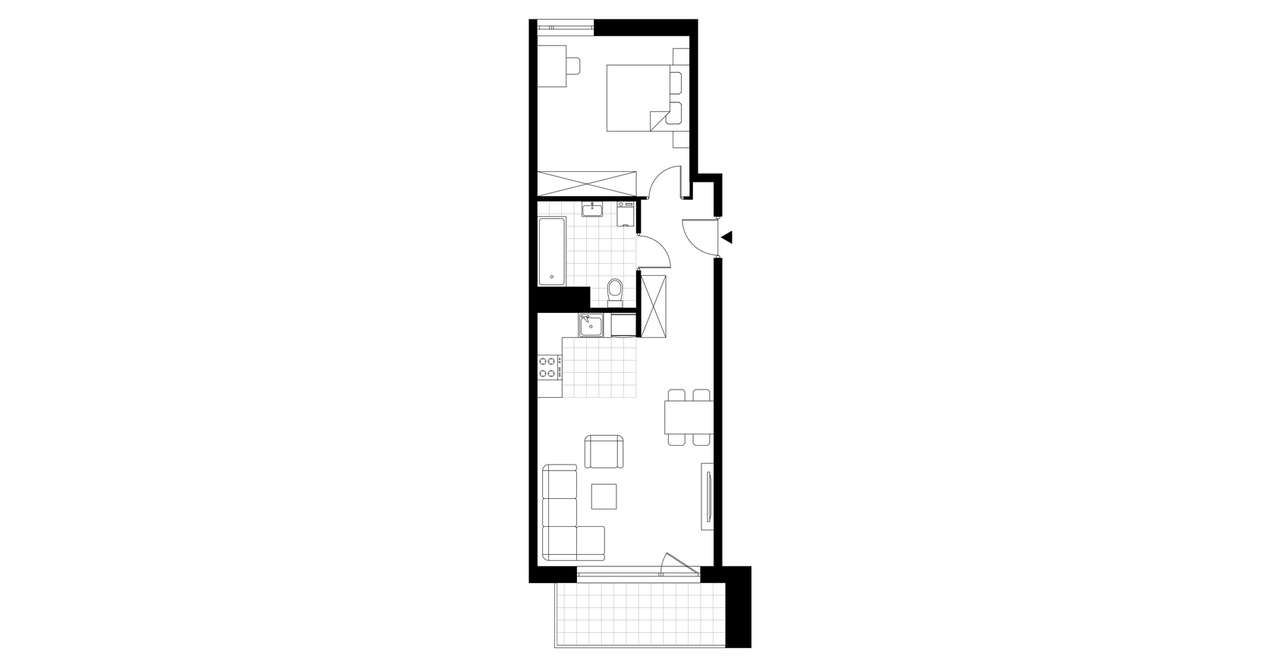 2-pokojowe mieszkanie 49m2 + balkon Bezpośrednio - Pełny obrazek: 4/9