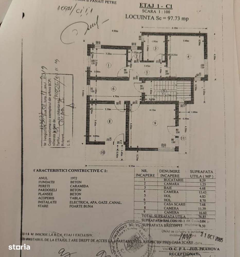 Apartament 3 camere, etaj 1, str. Praga-19