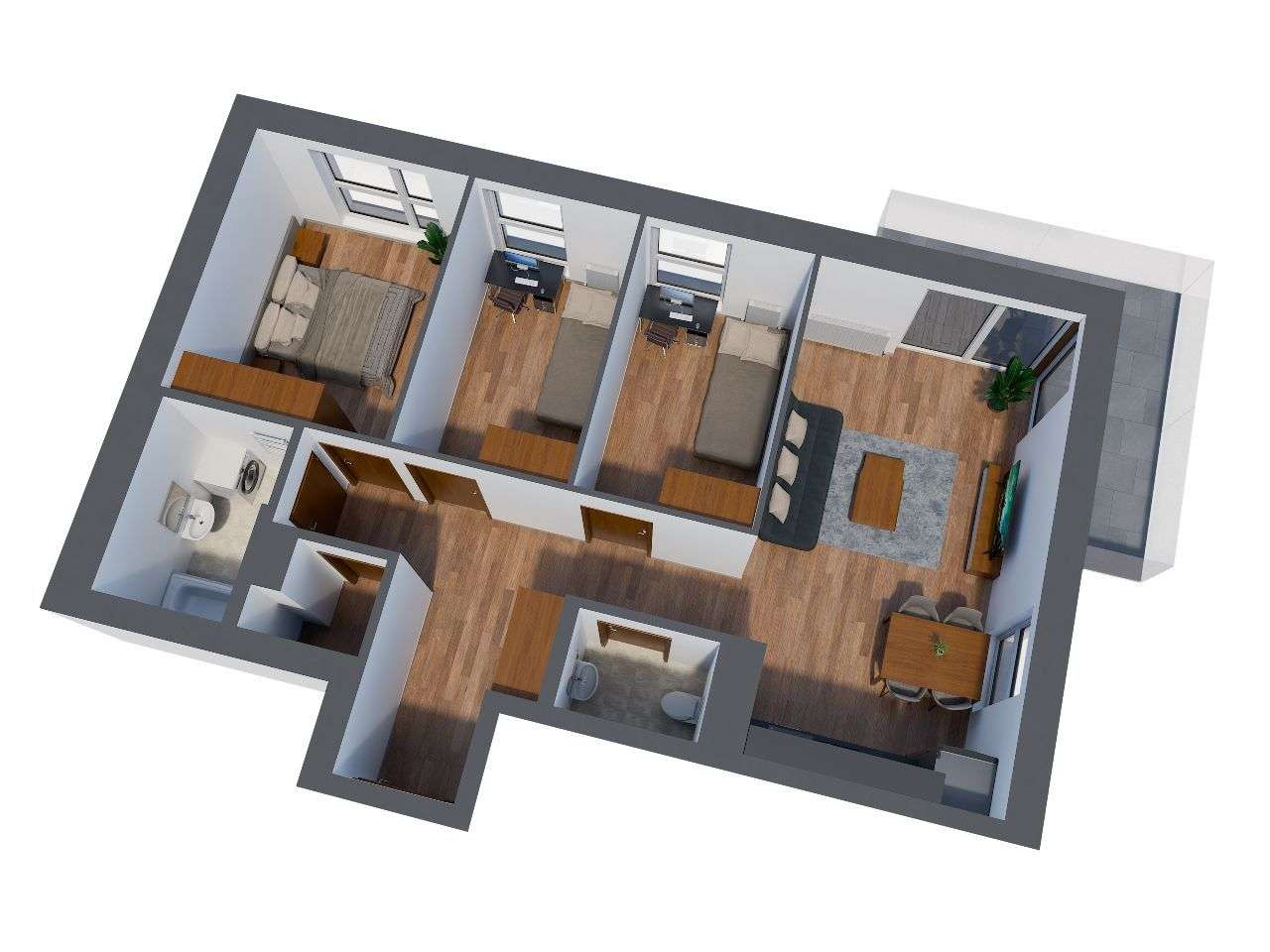 B3 Mieszkanie nr 6 - Pełny obrazek: 2/8