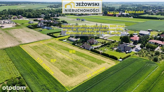 Działka bud-rolna 90 arów, wygodny podział, media.-0