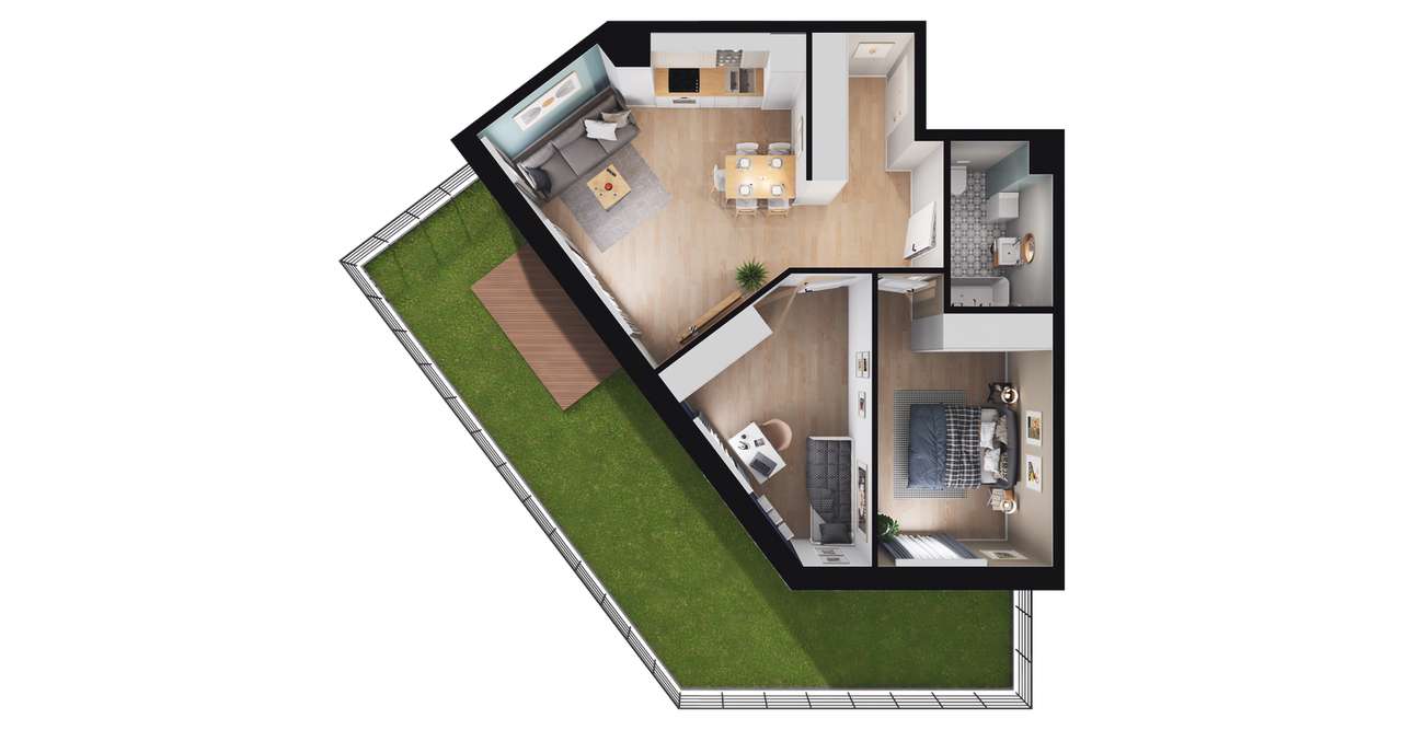 Medyków 32 | mieszkanie 3-pok. | 12 - Pełny obrazek: 3/8