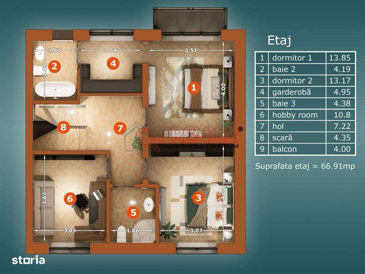 Popesti Leordeni - Str Scolii - Vila premium 120mp curte - Imagine principală: 4/8