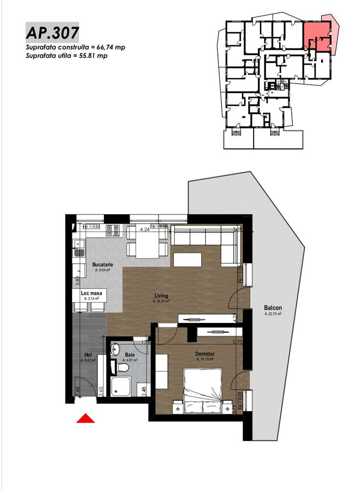 Apartament 2 Camere Aparthotel - Imagine principală: 2/7