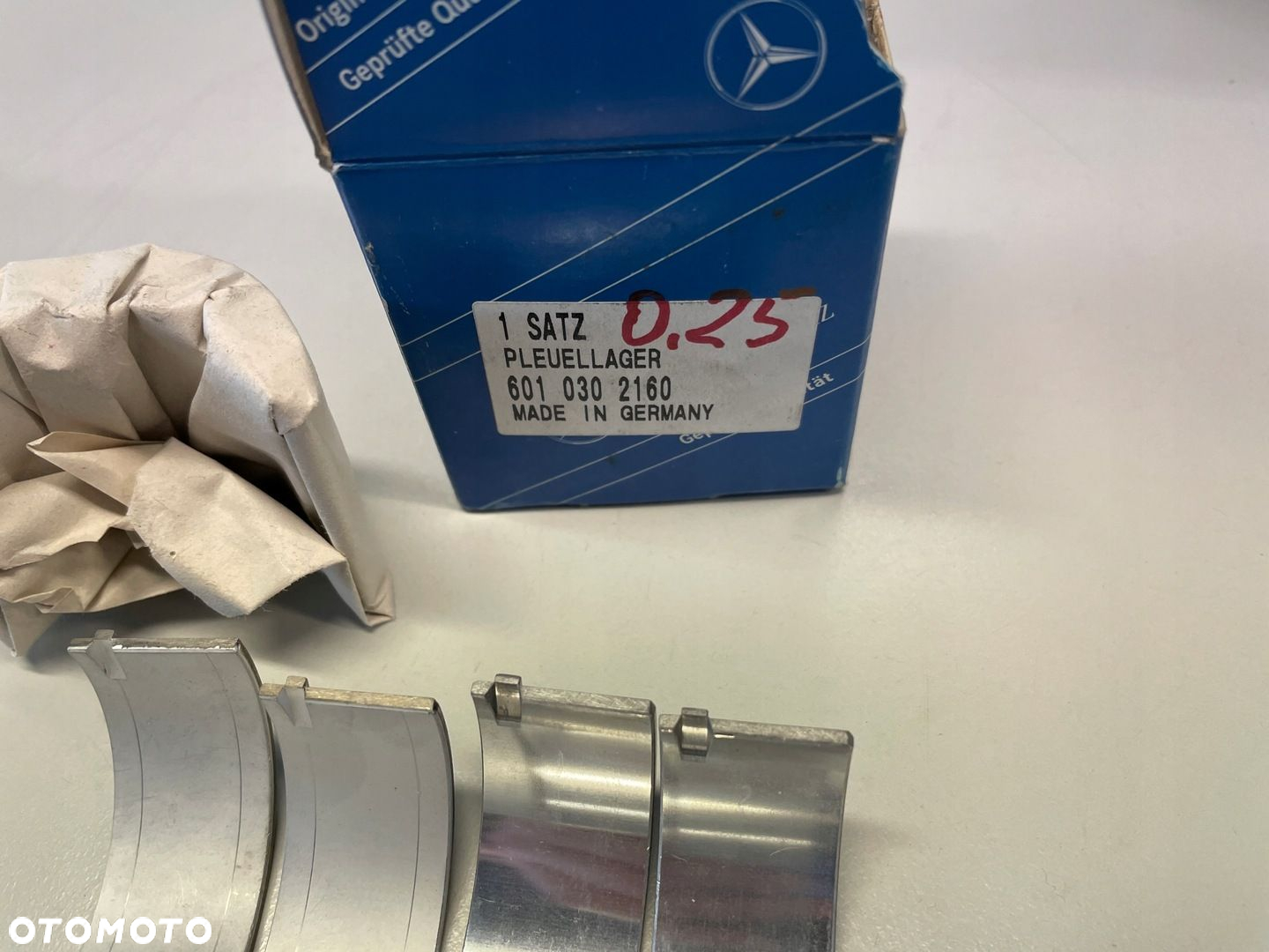 MERCEDES OM601 TURBO PANEWKI KORBOWODOWE 0,25 ORYG - 2