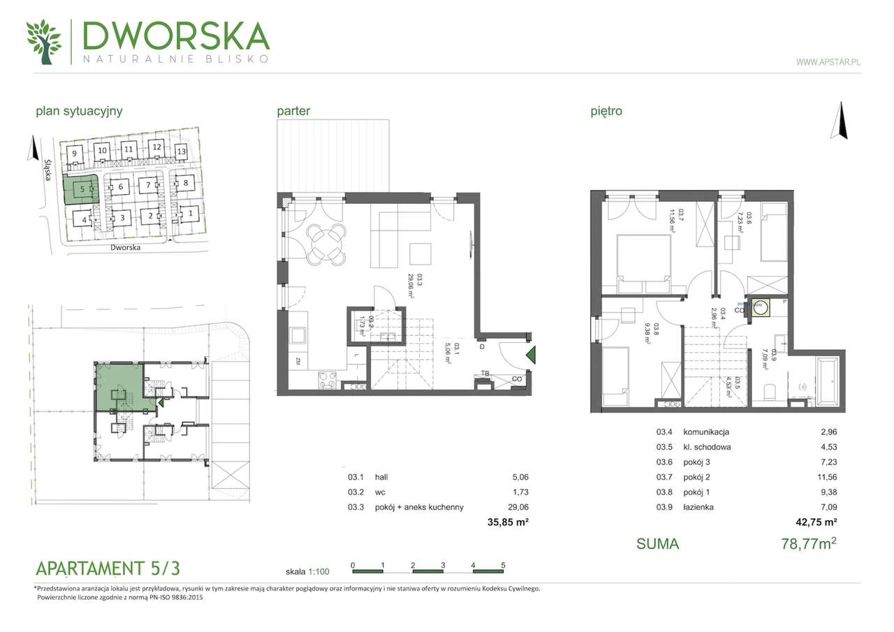 Mieszkanie, 78,77 m², Siemianowice Śląskie-5