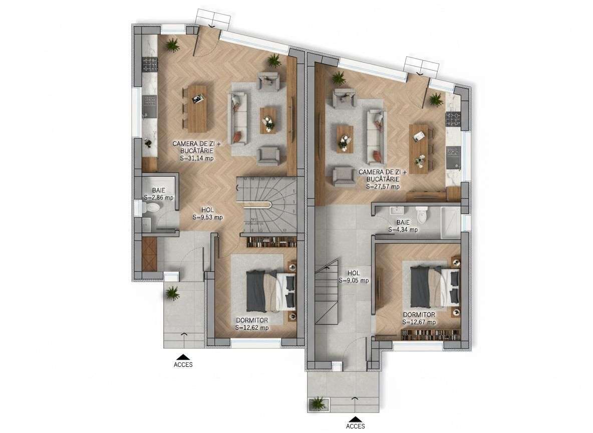 Otopeni – Vile individuale P+1+M | Design modern & clasic | Înaltă cal-8